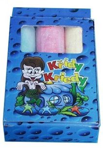 Křídy chodníkové barevné kulaté Set 3ks 3 barvy v krabičce na chodník