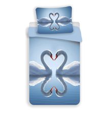 JERRY FABRICS 3D Povlečení Labutě micro Polyester - mikrovlákno, 140/200, 70/90 cm