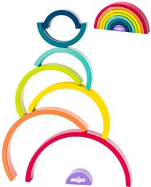 WOODY DŘEVO Duha baby skládačka balanční oblouky *DŘEVĚNÉ HRAČKY*