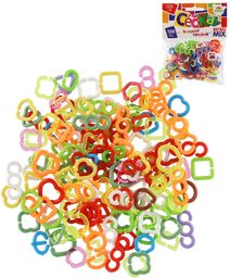 Céčka barevná set 150ks retro mix různé druhy plast v sáčku