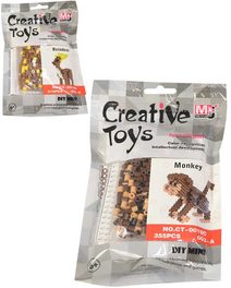 Korálky barevné mozaika 3D objekty zvířátka set s doplňky 6 druhů v sáčku