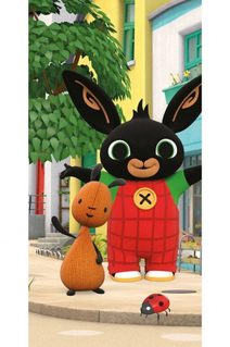 Osuška Zajíček Bing s Flopem a Beruška 70x140 cm