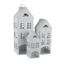 Domek na svíčku, S/3 K3680-01 - 7,5x8x21,5cm,10,5x10,5x29cm