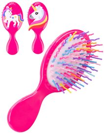 Kartáč dětský hřeben na vlasy jednorožec růžový barevné ostny 2 druhy