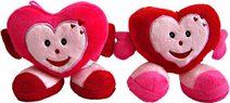 PLYŠ Srdce smíšek s nožičkama VALENTÝN 15cm 2 barvy