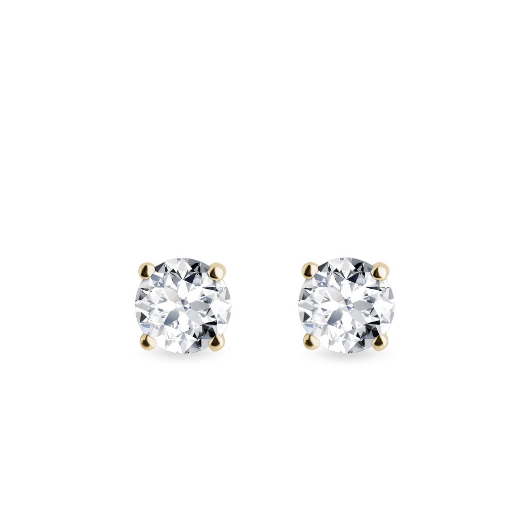 Yellow Gold Diamond Stud Earrings YELLOW GOLD DIAMOND STUD EARRINGS - DIAMOND STUD EARRINGS - EARRINGS