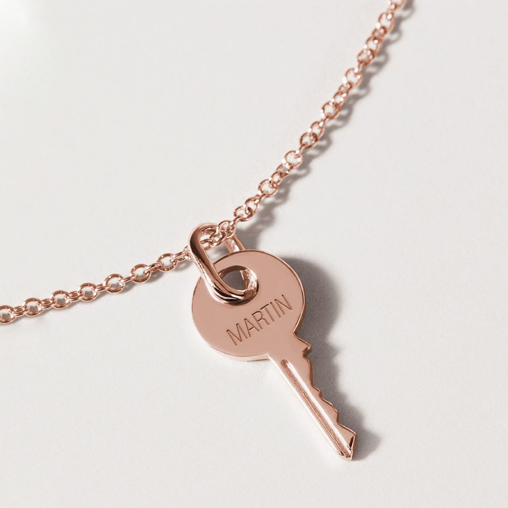 KEY BRACELET IN ROSE GOLD - ROSE GOLD BRACELETS - BRACELETS