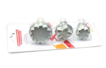 Sada pístových vypichovačů květiny - 3 velikosti