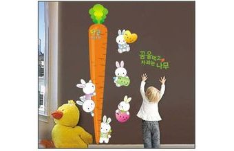 Samolepka na zeď metr Mrkvička a její kamarádi