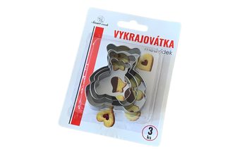 Sada vykrajovaček Medvídek - 3 ks