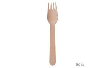 Vidlička dřevo 15,5 cm 20 ks