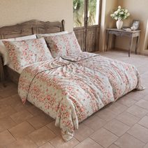 Prodloužené bavlněné povlečení PROVENCE COLLECTION 140x220, 70x90cm ROSÁLIE zelená