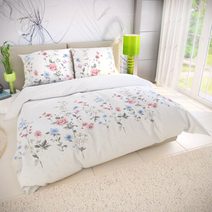 Prodloužené bavlněné povlečení DELUX 140x220, 70x90cm LOUKA růžová