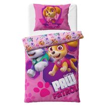 Mikroplyšové povlečení Tlapková Patrola Odvážné Záchranářky 140x200, 70x90 cm