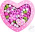 Korálky navlékací v srdíčku růžové
