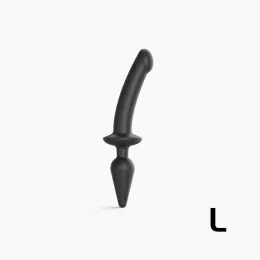 Strap On Me Switch plug in semi realistické dildo čierne L