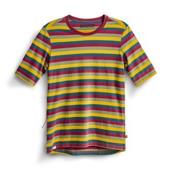 FJÄLLRÄVEN S/F Cotton Striped T-shirt W Flag Stripe