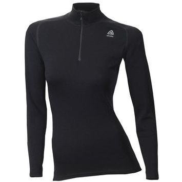 ACLIMA WarmWool Mock Neck shirt, Jet Black Woman
