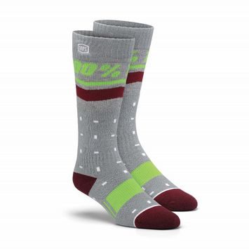 100% GROOVE Women's Moto Socks Grey