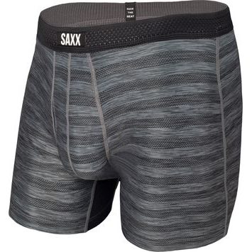 SAXX HOT SHOT BOXER BRIEF FLY, black heather