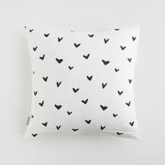 HOME & YOU Povlak na polštář srdce 45 x 45 cm - bílá