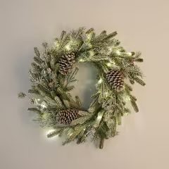 HOME & YOU LED Věnec omrzlý 55 cm
