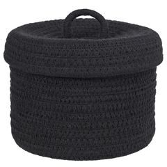 SET UP Koš kulatý s víkem malý - černá