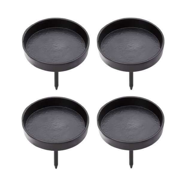 ADVENT SADA BODCŮ NA SVÍČKU 8 CM 4 KS - ČERNÁ