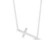 CROSS NECKLACE IN WHITE GOLD - WHITE GOLD NECKLACES - NECKLACES