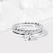SET OF ENGAGEMENT AND WEDDING RING IN WHITE GOLD - ENGAGEMENT AND BRIDAL RING SETS - ENGAGEMENT RINGS