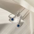 SAPPHIRE AND DIAMOND WHITE GOLD EARRINGS - SAPPHIRE EARRINGS - EARRINGS