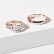 HIS AND HERS ROSE GOLD WEDDING RING SET WITH DIAMONDS - ROSE GOLD WEDDING SETS - WEDDING RINGS