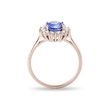TANZANITE AND DIAMOND RING IN ROSE GOLD - TANZANITE RINGS - RINGS