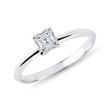 ASSCHER CUT DIAMOND RING IN WHITE GOLD - DIAMOND ENGAGEMENT RINGS - ENGAGEMENT RINGS