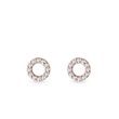 HALO DIAMOND EARRINGS IN ROSE GOLD - DIAMOND STUD EARRINGS - EARRINGS