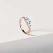LUXURY ROSE GOLD ENGAGEMENT RING WITH DIAMONDS - DIAMOND ENGAGEMENT RINGS - ENGAGEMENT RINGS