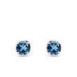 TOPAZ STUD EARRINGS IN WHITE GOLD - TOPAZ EARRINGS - EARRINGS