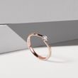 RING IN 14K ROSE GOLD WITH BRILLIANT - BRILLIANT CUT DIAMOND ENGAGEMENT RINGS - ENGAGEMENT RINGS