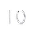 SMALL DIAMOND HOOP EARRINGS IN WHITE GOLD - DIAMOND EARRINGS - EARRINGS