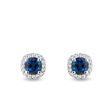 LUXURY SAPPHIRE AND DIAMOND EARRINGS IN WHITE GOLD - SAPPHIRE EARRINGS - EARRINGS