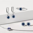 LUXURY SAPPHIRE AND DIAMOND EARRINGS IN WHITE GOLD - SAPPHIRE EARRINGS - EARRINGS