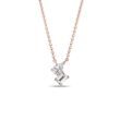 DIAMOND CLUSTER NECKLACE IN 14K ROSE GOLD - DIAMOND NECKLACES - NECKLACES