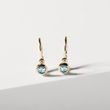 CHILDREN'S BLUE TOPAZ EARRINGS IN 14KT GOLD - CHILDREN'S EARRINGS - EARRINGS