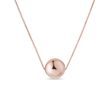 BALL PENDANT ON CHAIN NECKLACE IN ROSE GOLD - ROSE GOLD NECKLACES - NECKLACES