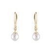 FRESHWATER PEARL EARRINGS IN YELLOW GOLD - PEARL EARRINGS - PEARL JEWELRY