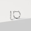 SMALL DIAMOND HOOP EARRINGS IN WHITE GOLD - DIAMOND EARRINGS - EARRINGS
