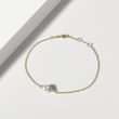 PEARL BRACELET IN 14K YELLOW GOLD - PEARL BRACELETS - PEARL JEWELRY