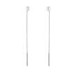 LONG PEARL DANGLE EARRINGS IN WHITE GOLD - PEARL EARRINGS - PEARL JEWELRY