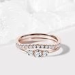 ROSE GOLD ENGAGEMENT AND WEDDING RING SET - ENGAGEMENT AND BRIDAL RING SETS - ENGAGEMENT RINGS