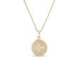 GOLD NECKLACE WITH A DIAMOND MEDALLION - DIAMOND NECKLACES - NECKLACES